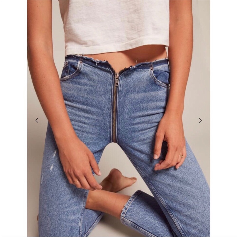 Reformation | front to back Zipper jeans